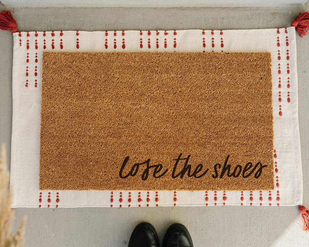 HamlinRowShop Lose The Shoes Funny Coir Door Mat