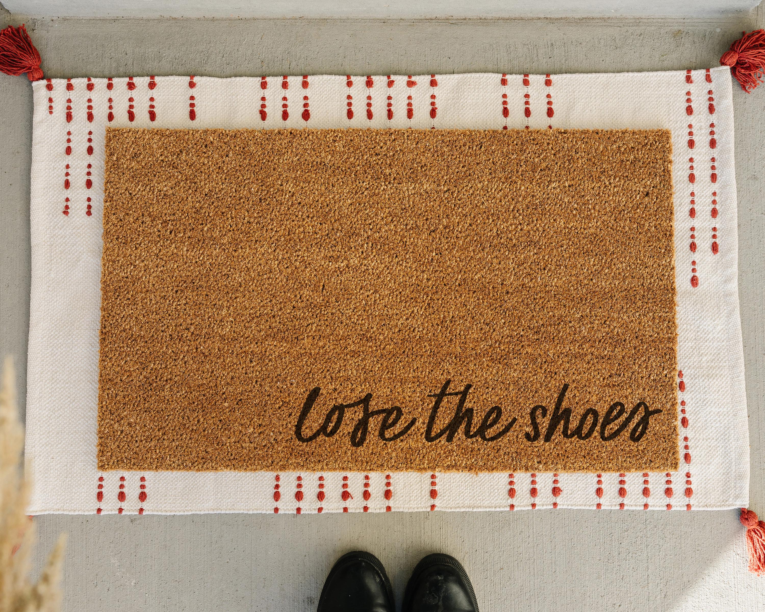 HamlinRowShop Lose The Shoes Funny Coir Door Mat