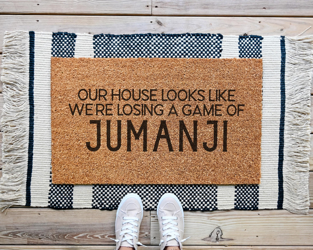 HamlinRowShop Jumanji Funny Doormat Coir Rubber Backing