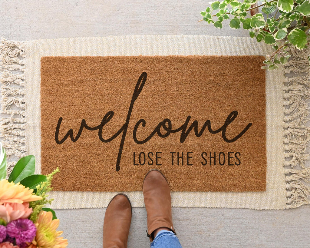 HamlinRowShop Lose The Shoes Coir Doormat Rubber Backing