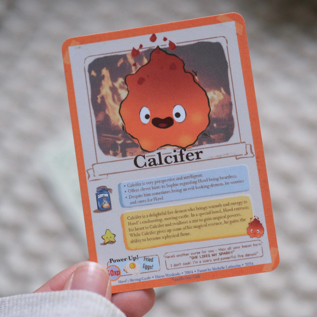 VanillaStarCafe Calcifer Fanart Trading Card 2.5x3.5in Gloss