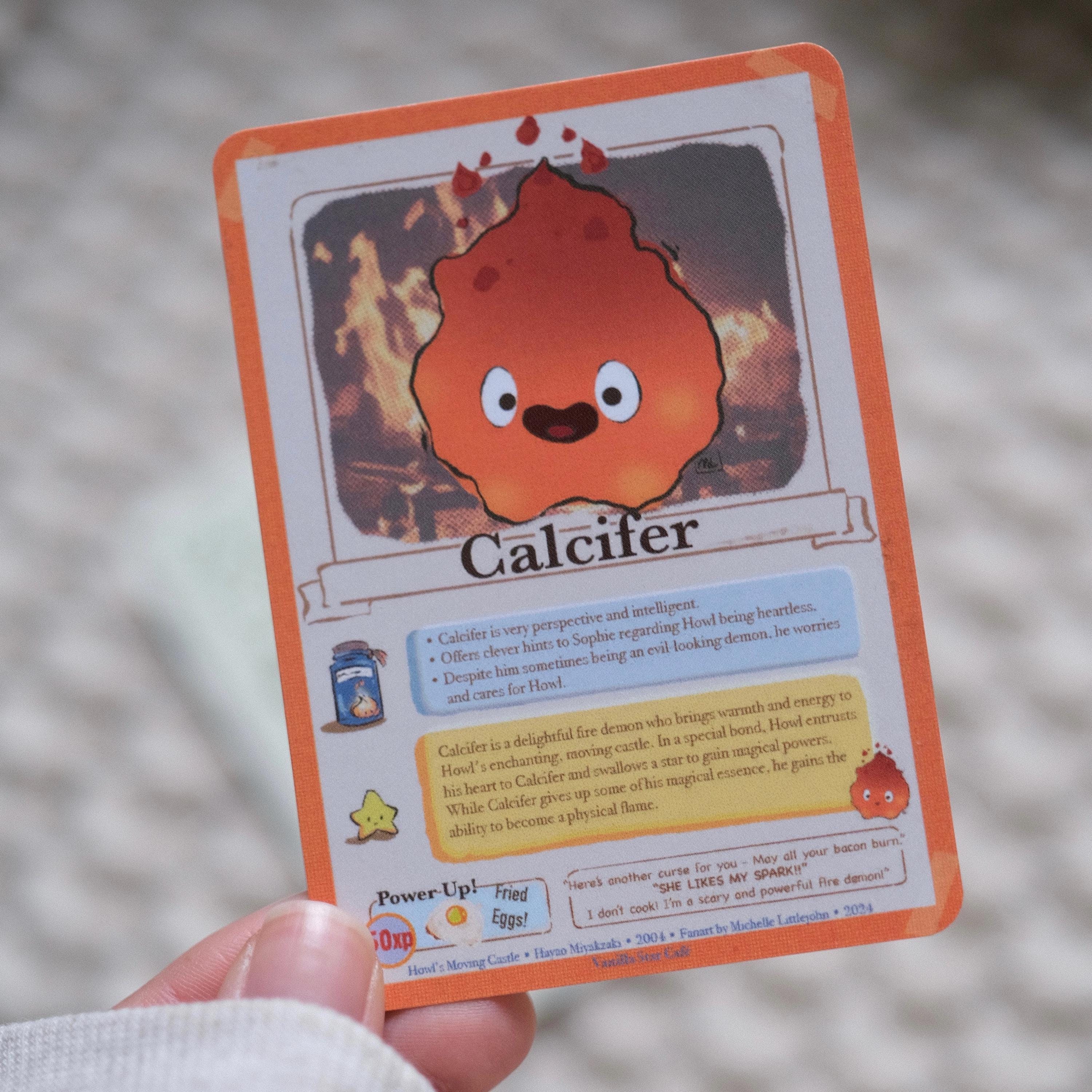 VanillaStarCafe Calcifer Fanart Trading Card 2.5x3.5in Gloss