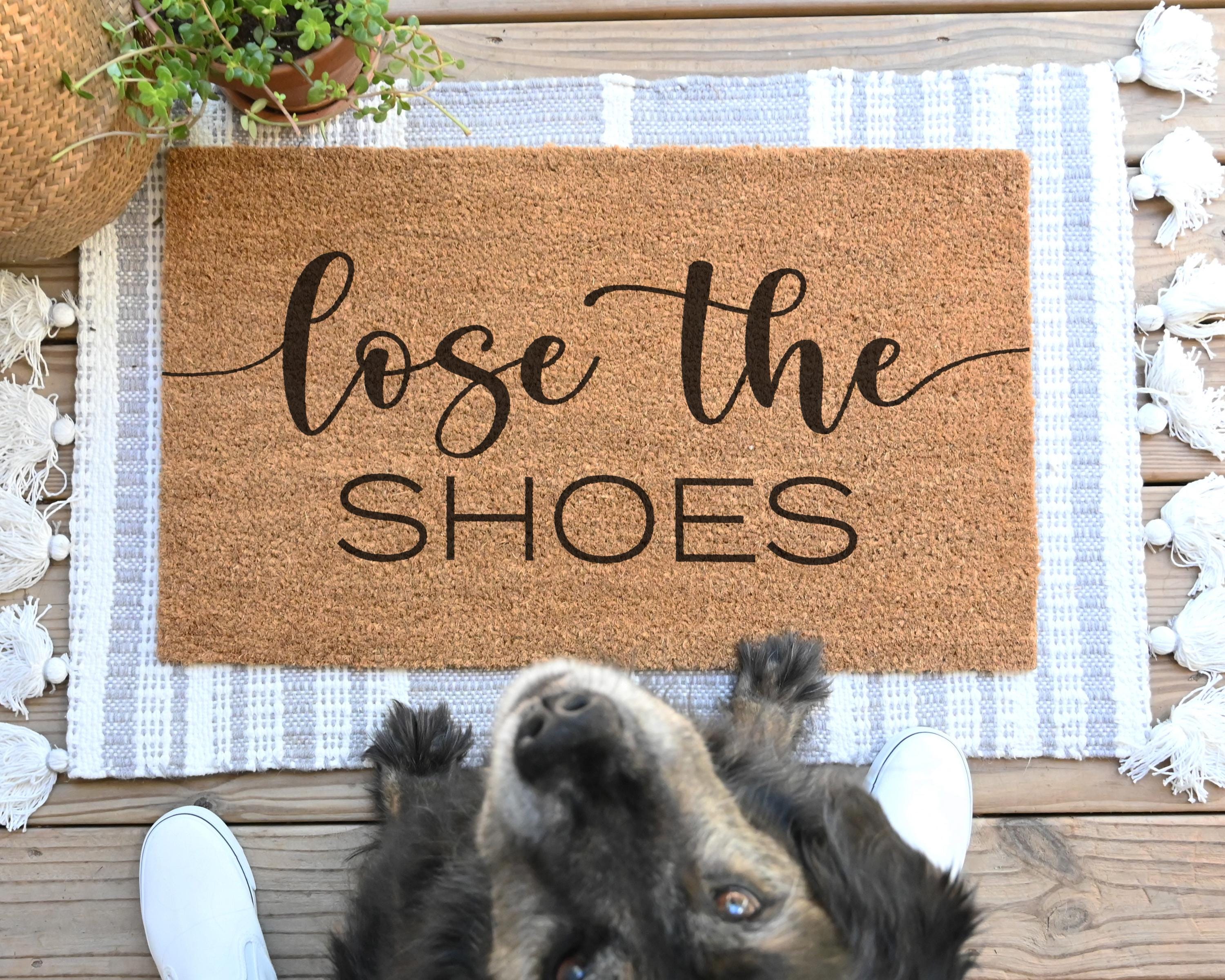 HamlinRowShop Lose the Shoes Coir Doormat Funny Welcome Mat