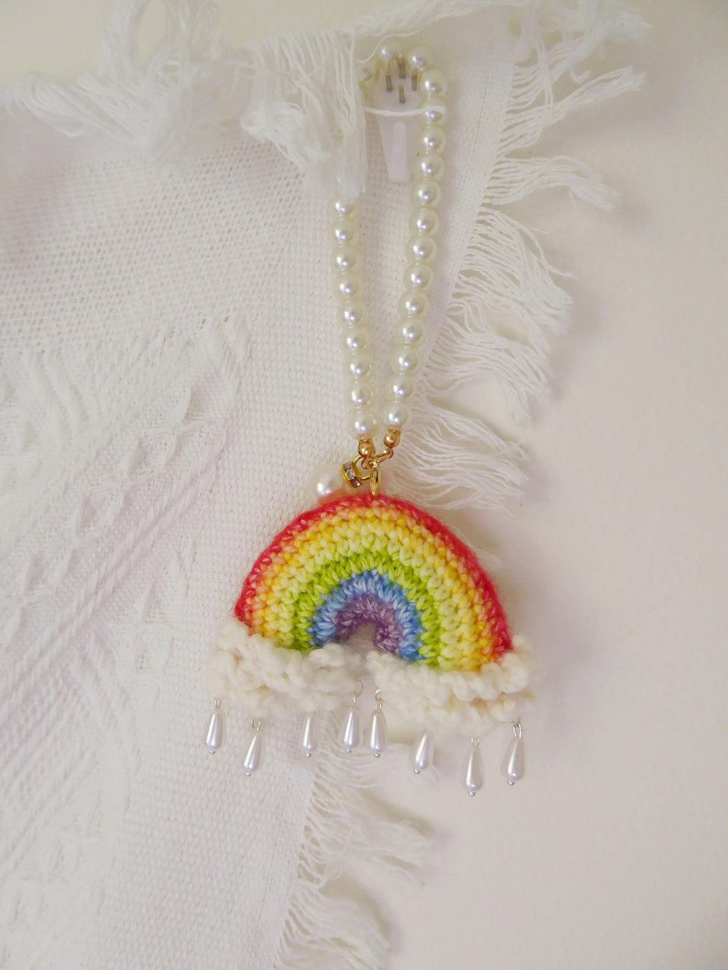 CrochetRecipe Handmade Crochet Pig Duck Keychain Rainbow
