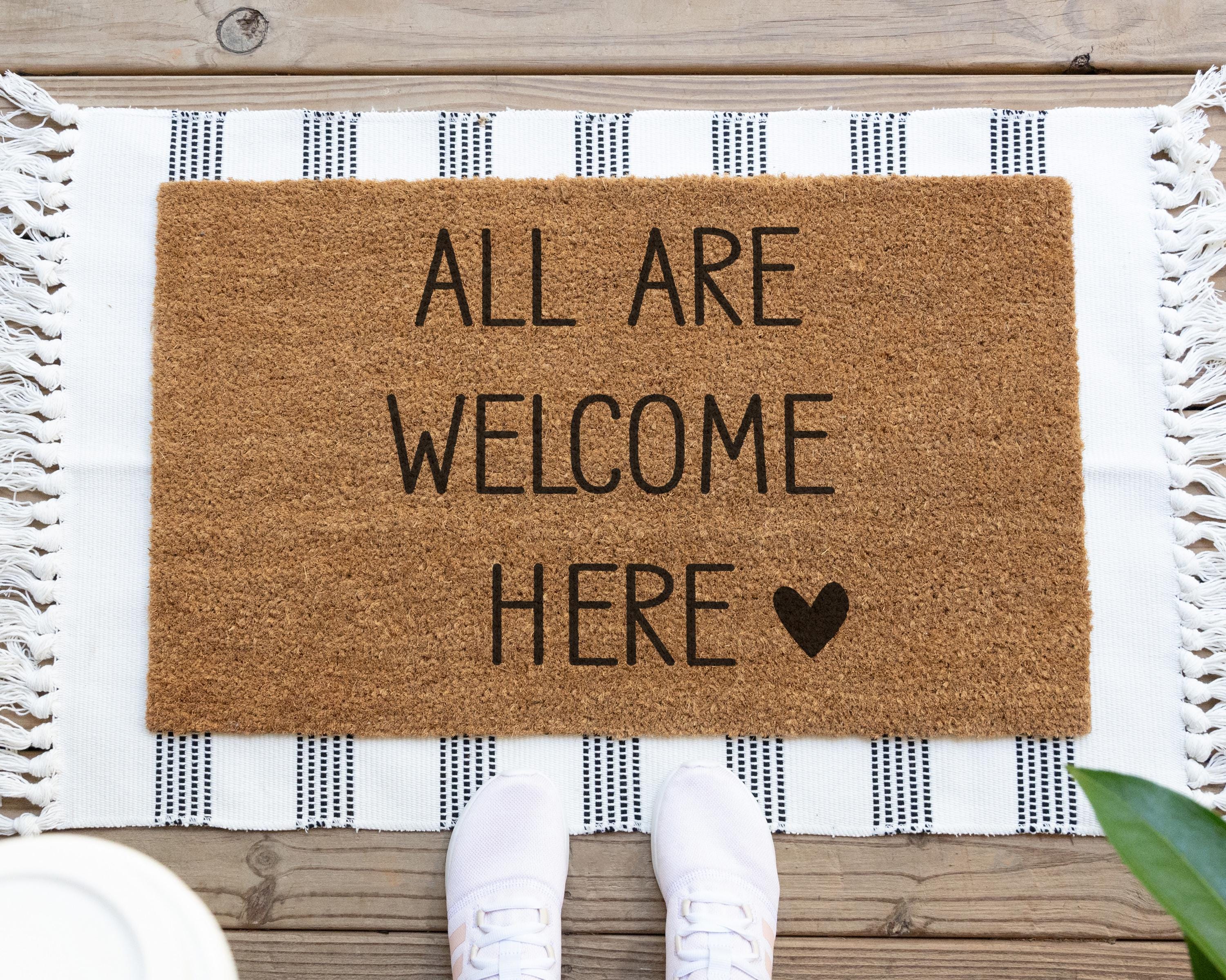 All Are Welcome Here Coir Doormat