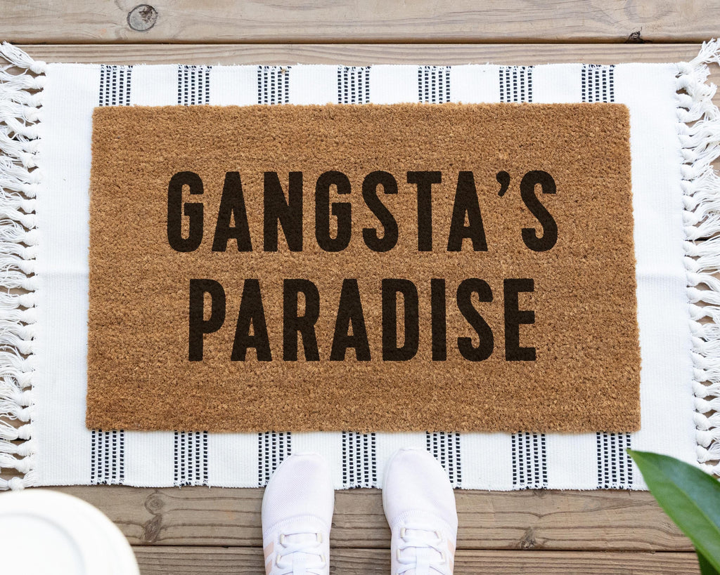 Gangsta's Paradise Coir Doormat Slip-Resistant Rubber Backing