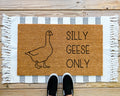 Silly Geese Only Coir Doormat: Funny Welcome Mat