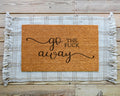 HamlinRowShop Funny Go Away Coir Doormat Anti-Slip