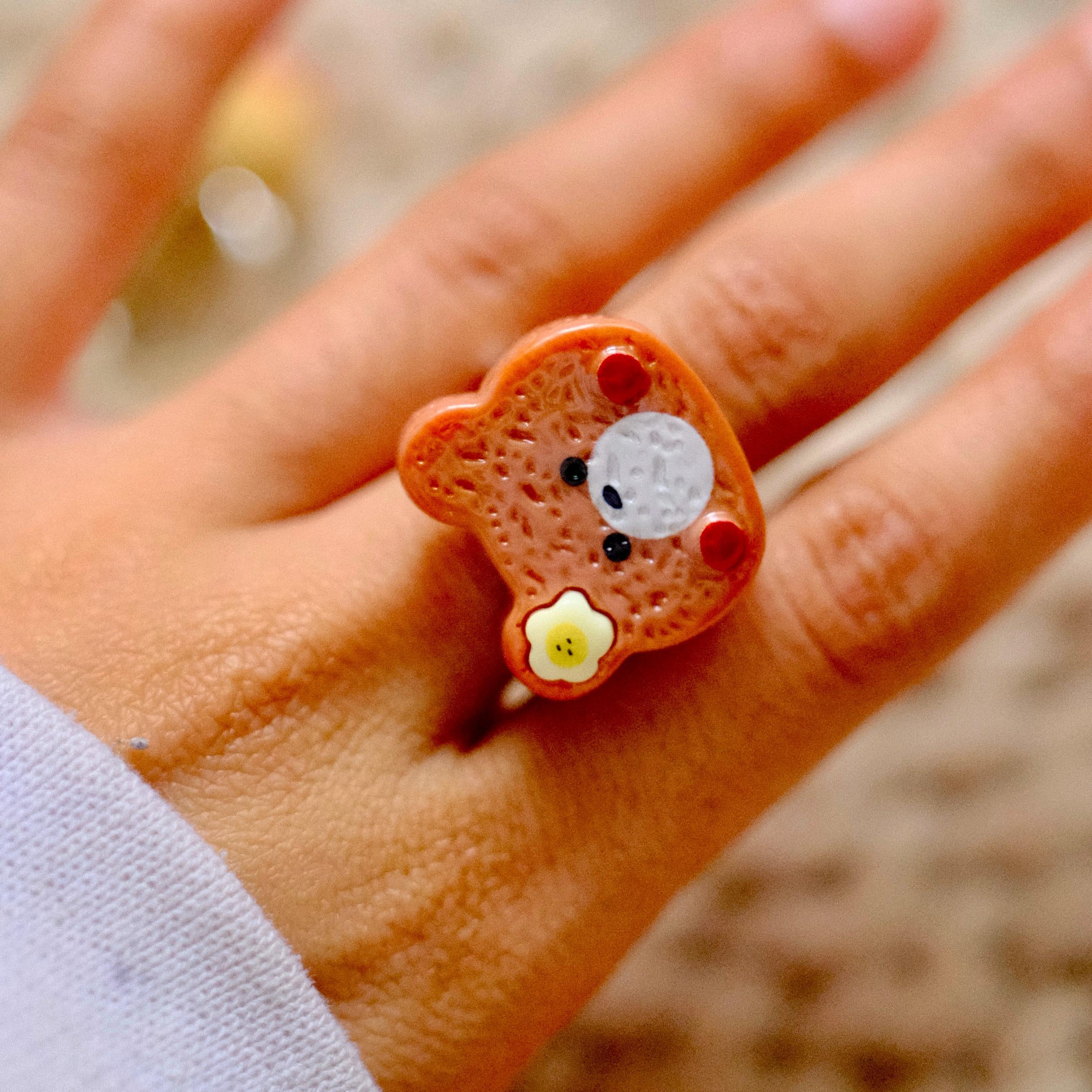 VanillaStarCafe Strawberry Cat Tart Set Handmade Resin Charm