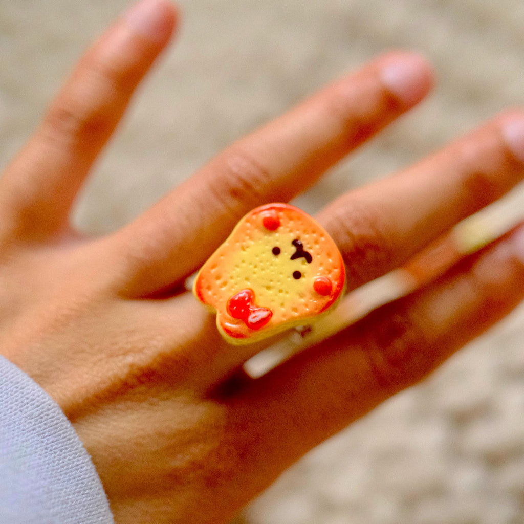 VanillaStarCafe Strawberry Cat Tart Set Handmade Resin Charm