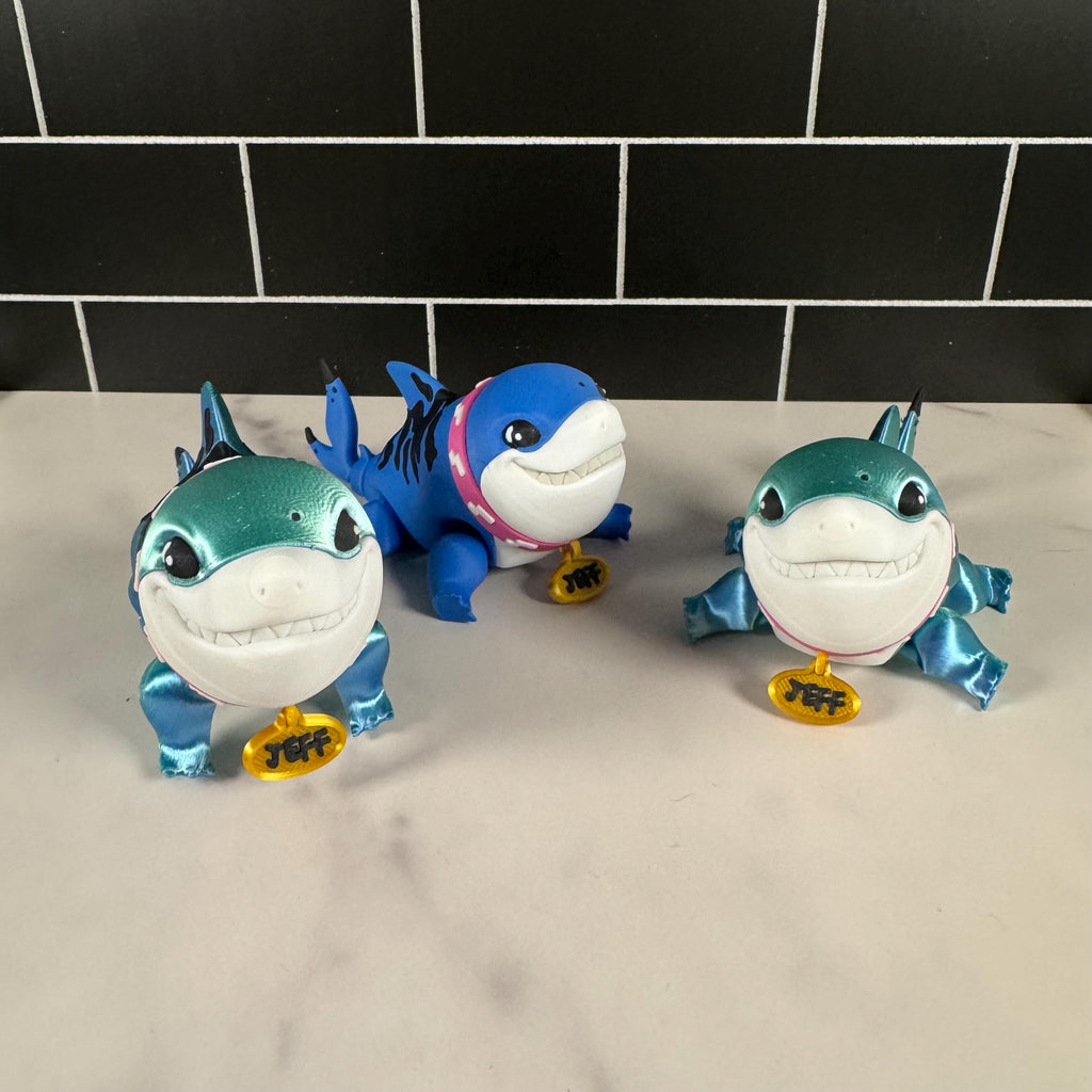 Articulated Jeff the Land Shark Fidget Toy, Gift for Gamers