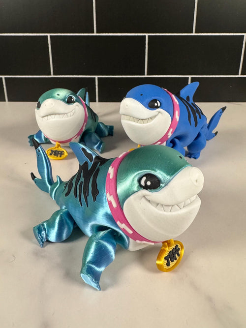 Articulated Jeff the Land Shark Fidget Toy, Gift for Gamers