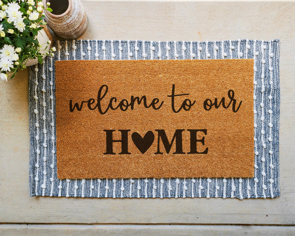 Welcome Home Coir Doormat: Durable Front Porch Mat