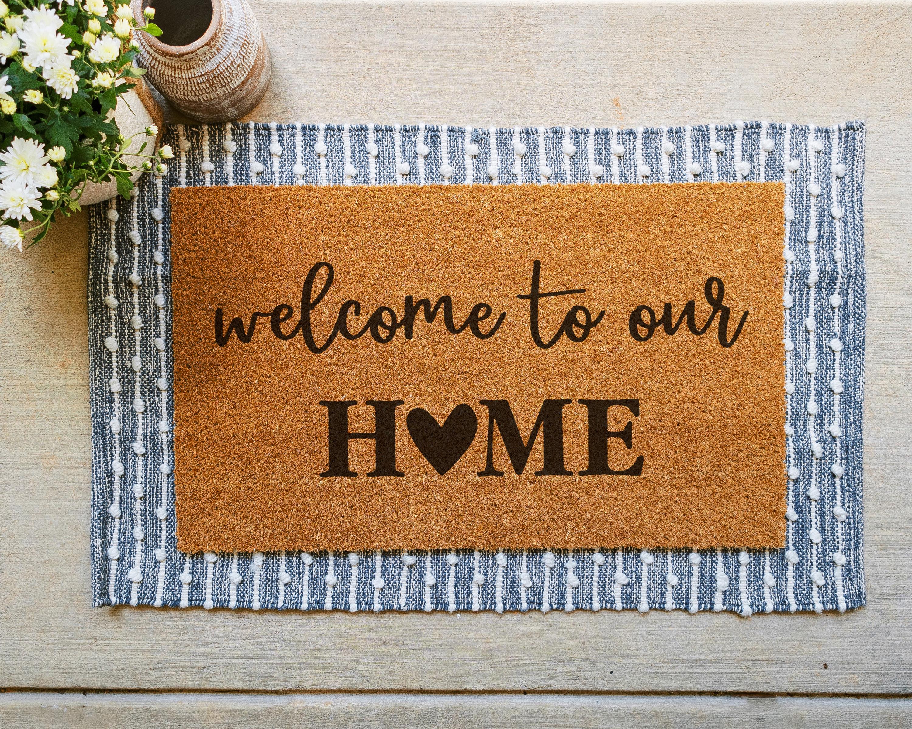Welcome Home Coir Doormat: Durable Front Porch Mat