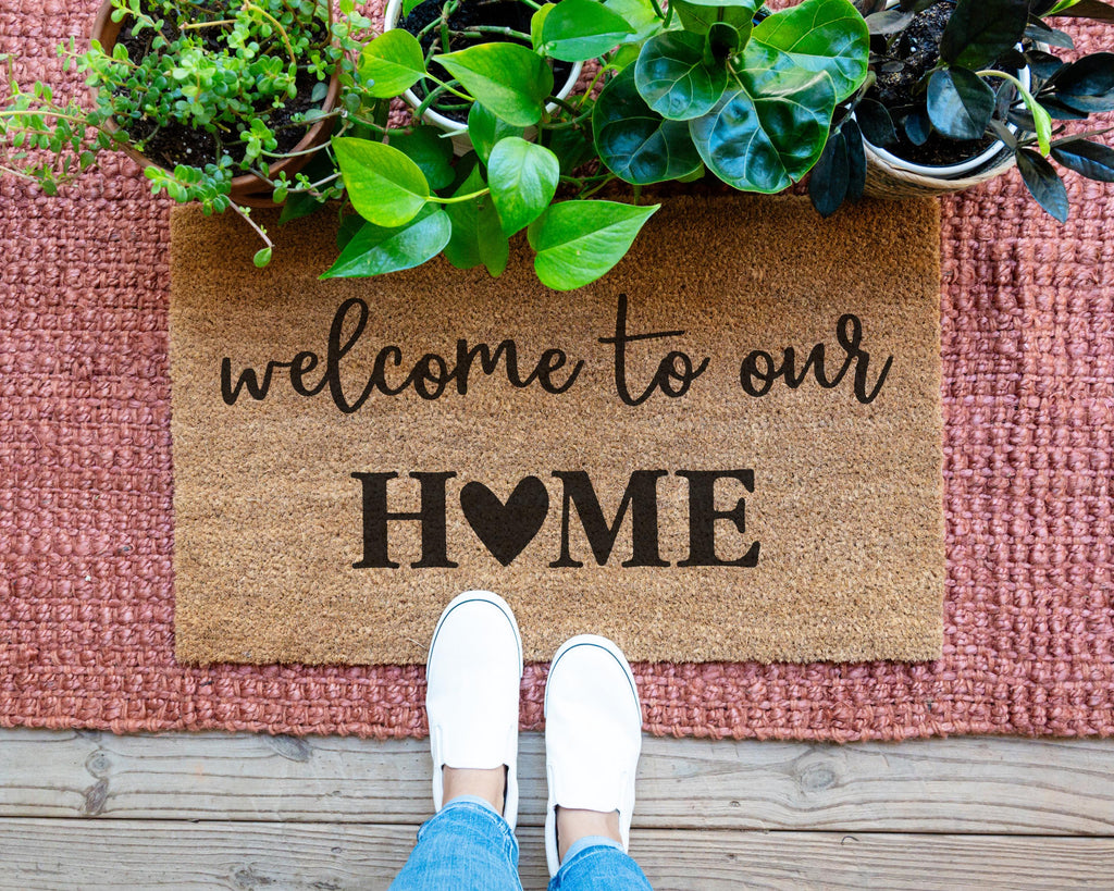 Welcome Home Coir Doormat: Durable Front Porch Mat