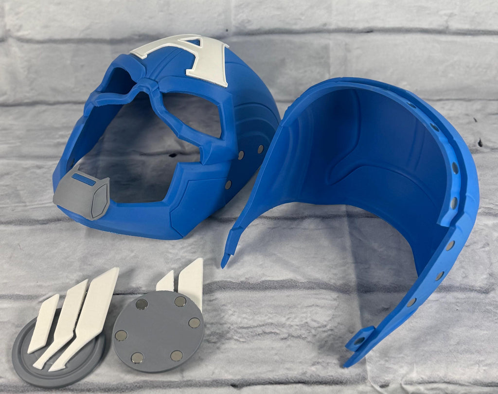 ComboMaker Marvel Rivals Captain America Cosplay Helmet 3D Printed