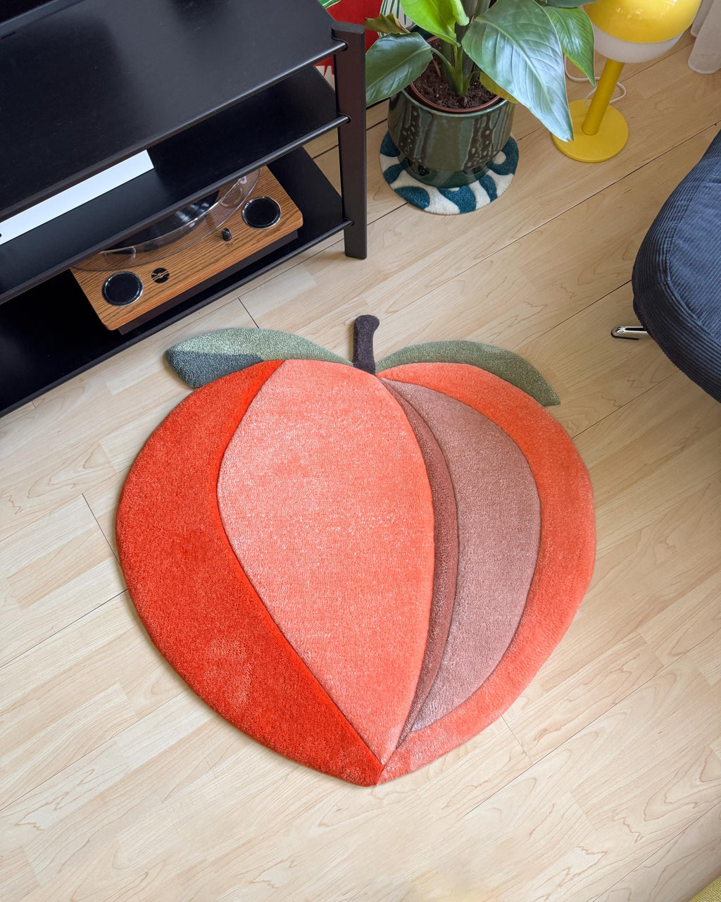 LargoModern Peachy Handmade Tufted Rug Custom Fluffy Soft Peach