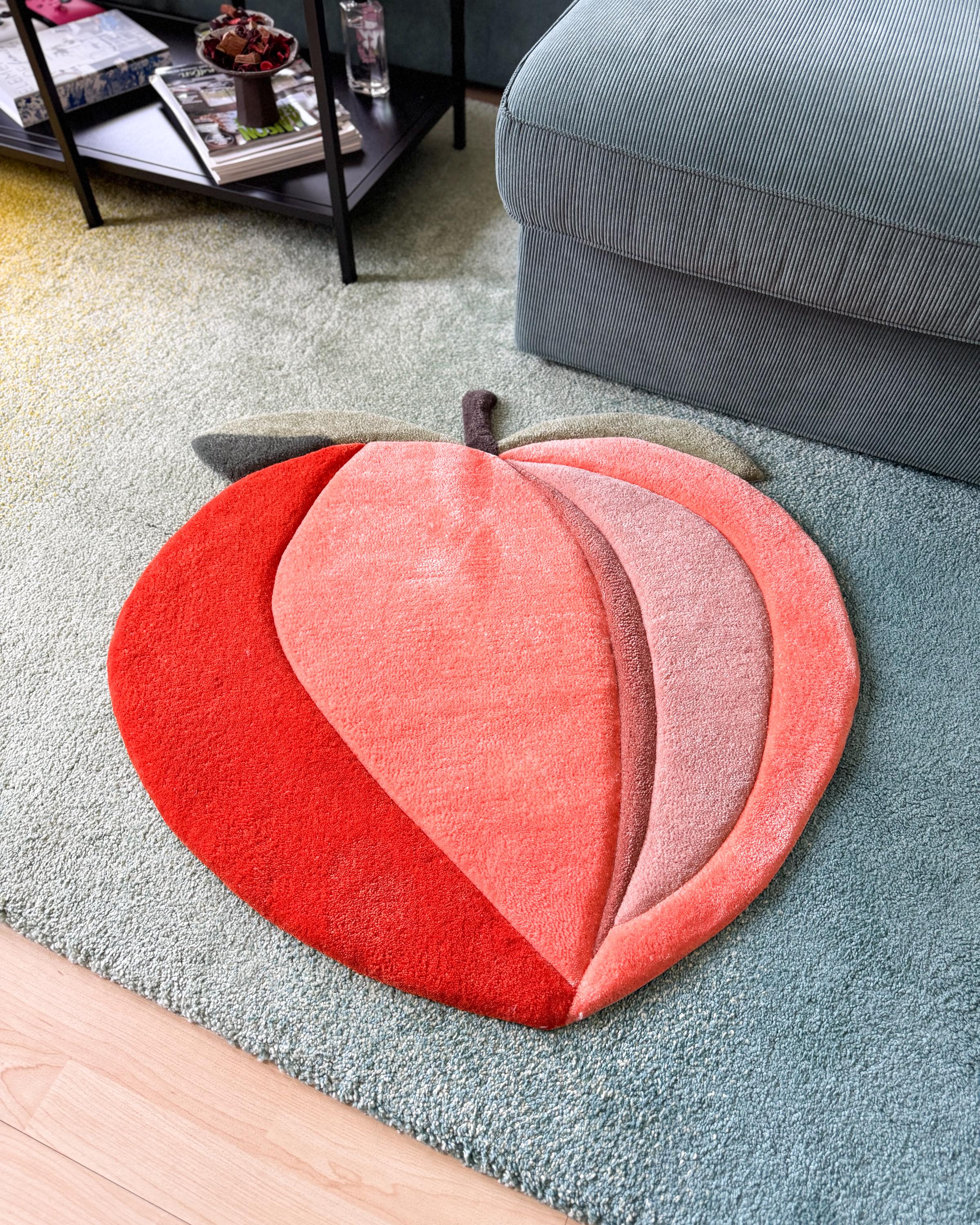 LargoModern Peachy Handmade Tufted Rug Custom Fluffy Soft Peach