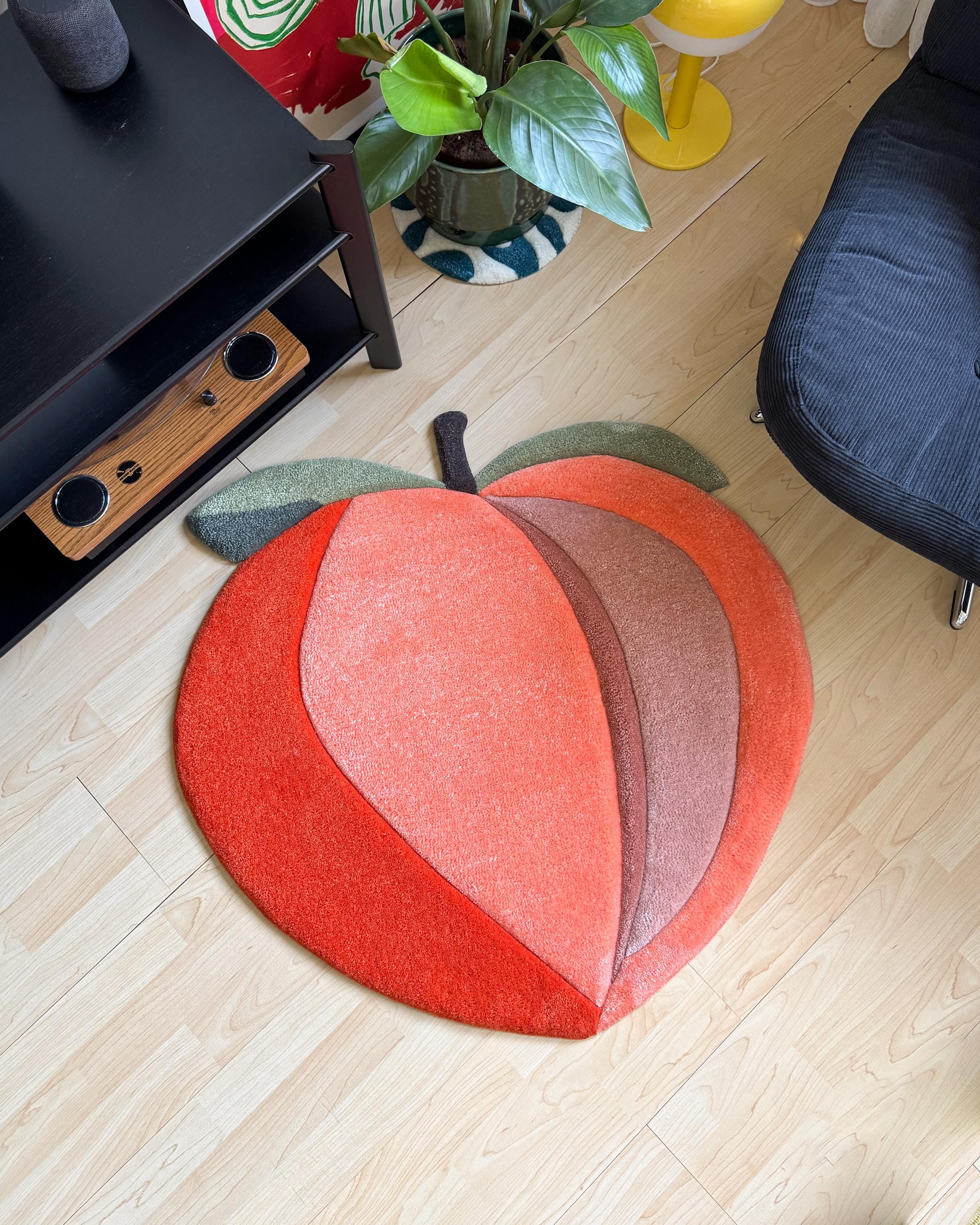 LargoModern Peachy Handmade Tufted Rug Custom Fluffy Soft Peach