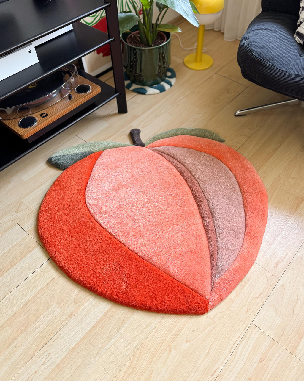 LargoModern Peachy Handmade Tufted Rug Custom Fluffy Soft Peach