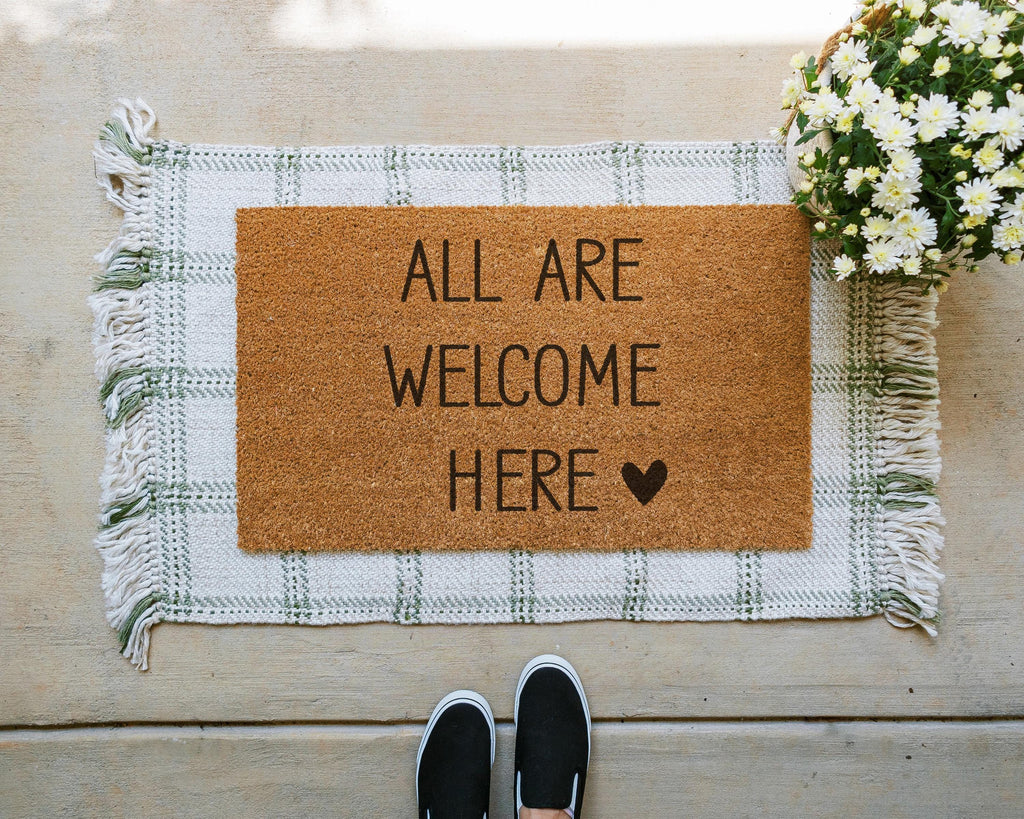 All Are Welcome Here Coir Doormat