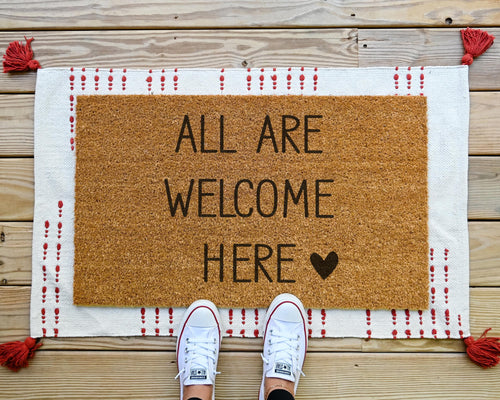 All Are Welcome Here Coir Doormat