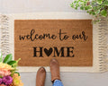 Welcome Home Coir Doormat: Durable Front Porch Mat
