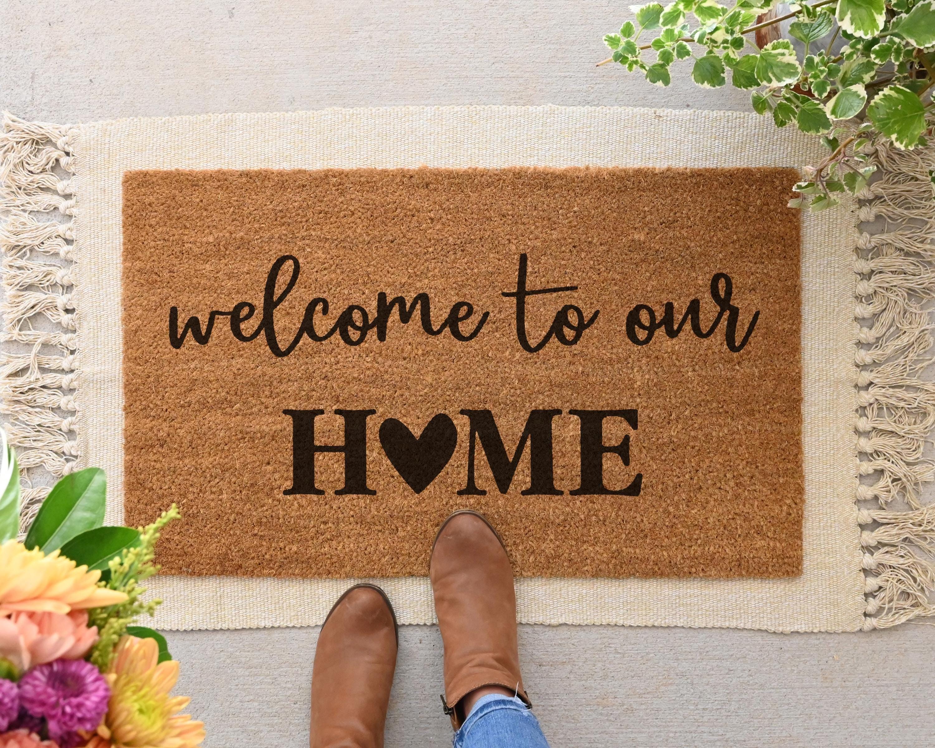 Welcome Home Coir Doormat: Durable Front Porch Mat