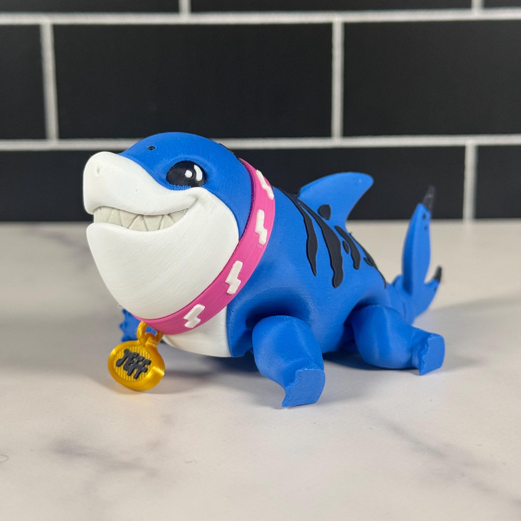 Articulated Jeff the Land Shark Fidget Toy, Gift for Gamers