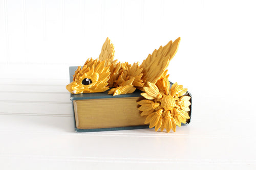 DelightfullyDutch Sunflower Dragon Articulated Desk Toy 3D Printed