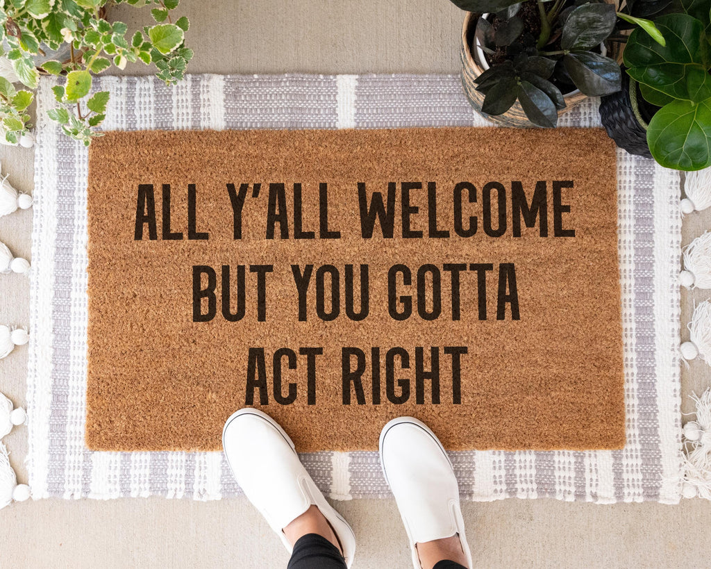 HamlinRowShop Lose The Shoes Coir Doormat - No Shoes Welcome Mat