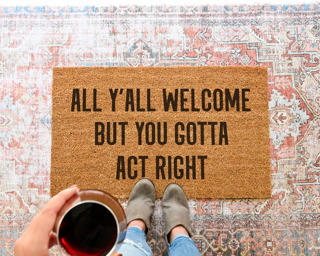 HamlinRowShop Lose The Shoes Coir Doormat - No Shoes Welcome Mat