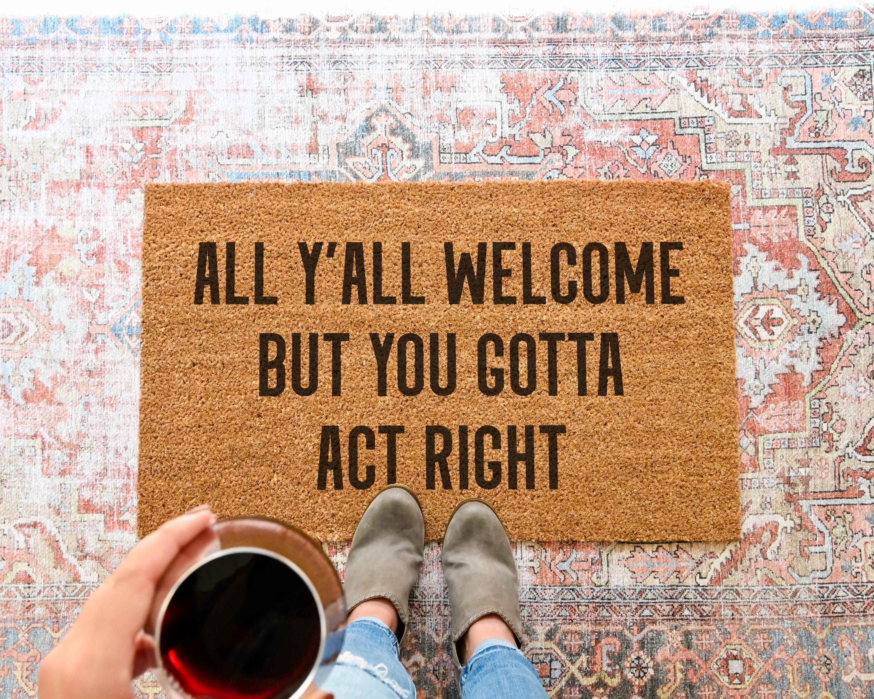 HamlinRowShop Lose The Shoes Coir Doormat - No Shoes Welcome Mat