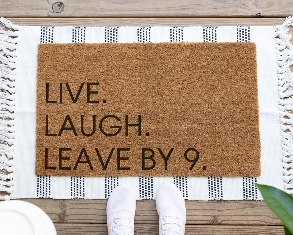 HamlinRowShop Live Laugh Leave By 9 Coir Door Mat