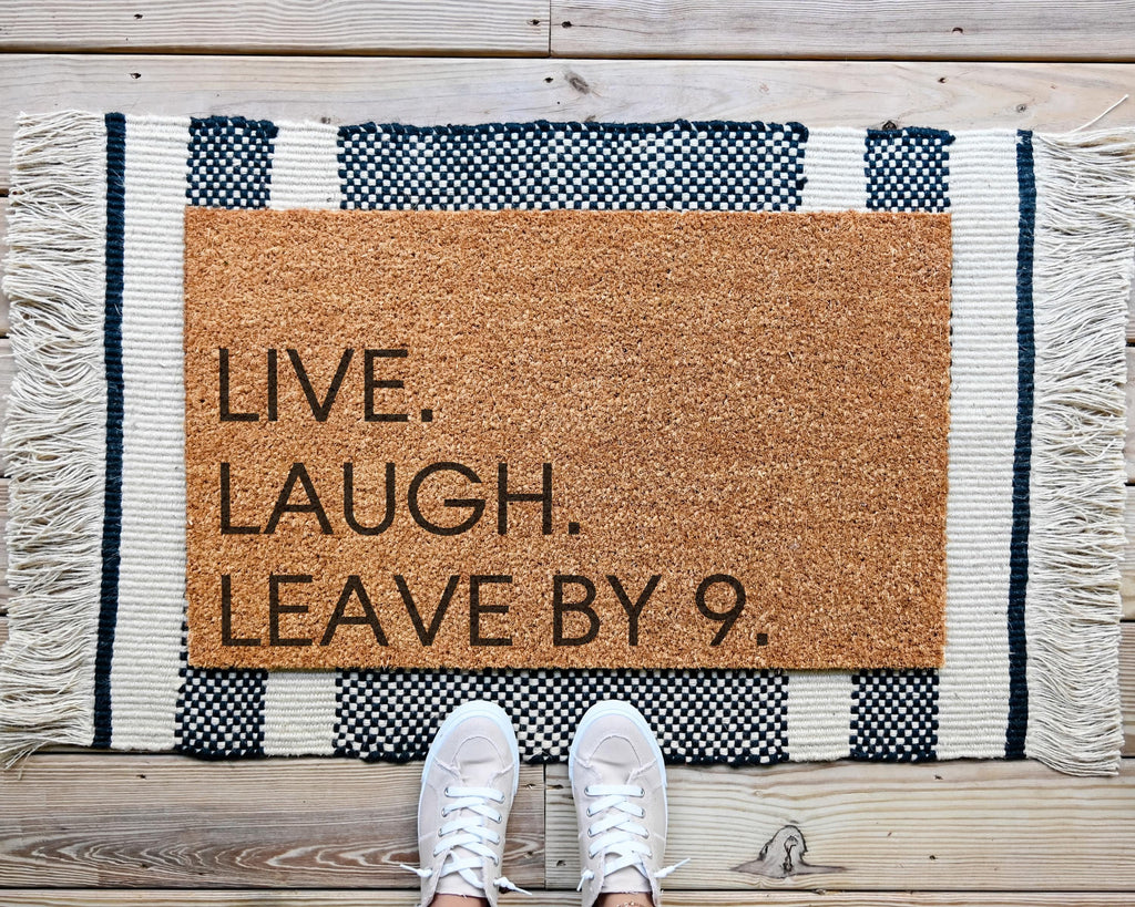 HamlinRowShop Live Laugh Leave By 9 Coir Door Mat