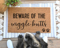 HamlinRowShop Wiggle Butts Coir Doormat Beware Of The Wiggle Butts