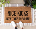 HamlinRowShop Funny Coir Doormat Nice Kicks