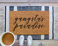 Gangsta's Paradise Doormat, Funny Coir Welcome Mat, Multiple Sizes