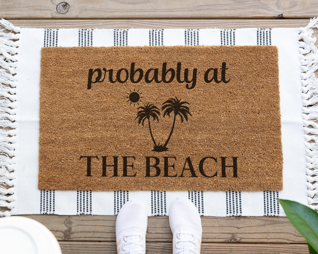 Probably at the Beach Coir Doormat, Funny Welcome Mat