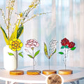 RainLine Custom Birth Flower Stained Glass Suncatcher Personalized