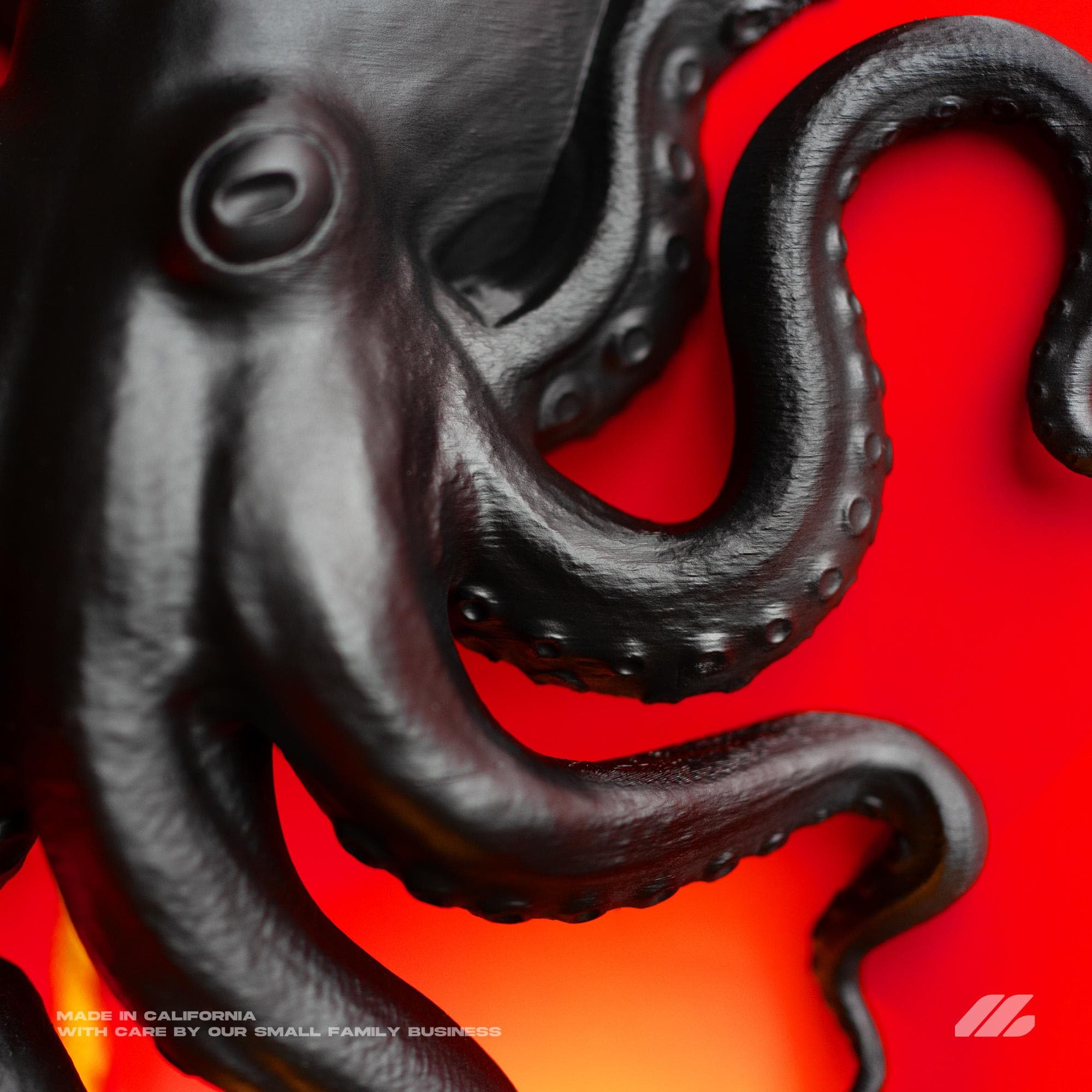 April16studio Black Octopus Wall Lamp Nautical Art Sconce 13in