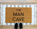 HamlinRowShop The Man Cave Doormat: Funny Coir Welcome Mat