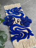 OrnnWorks 3D Floral Tufted Rug Navy And Beige