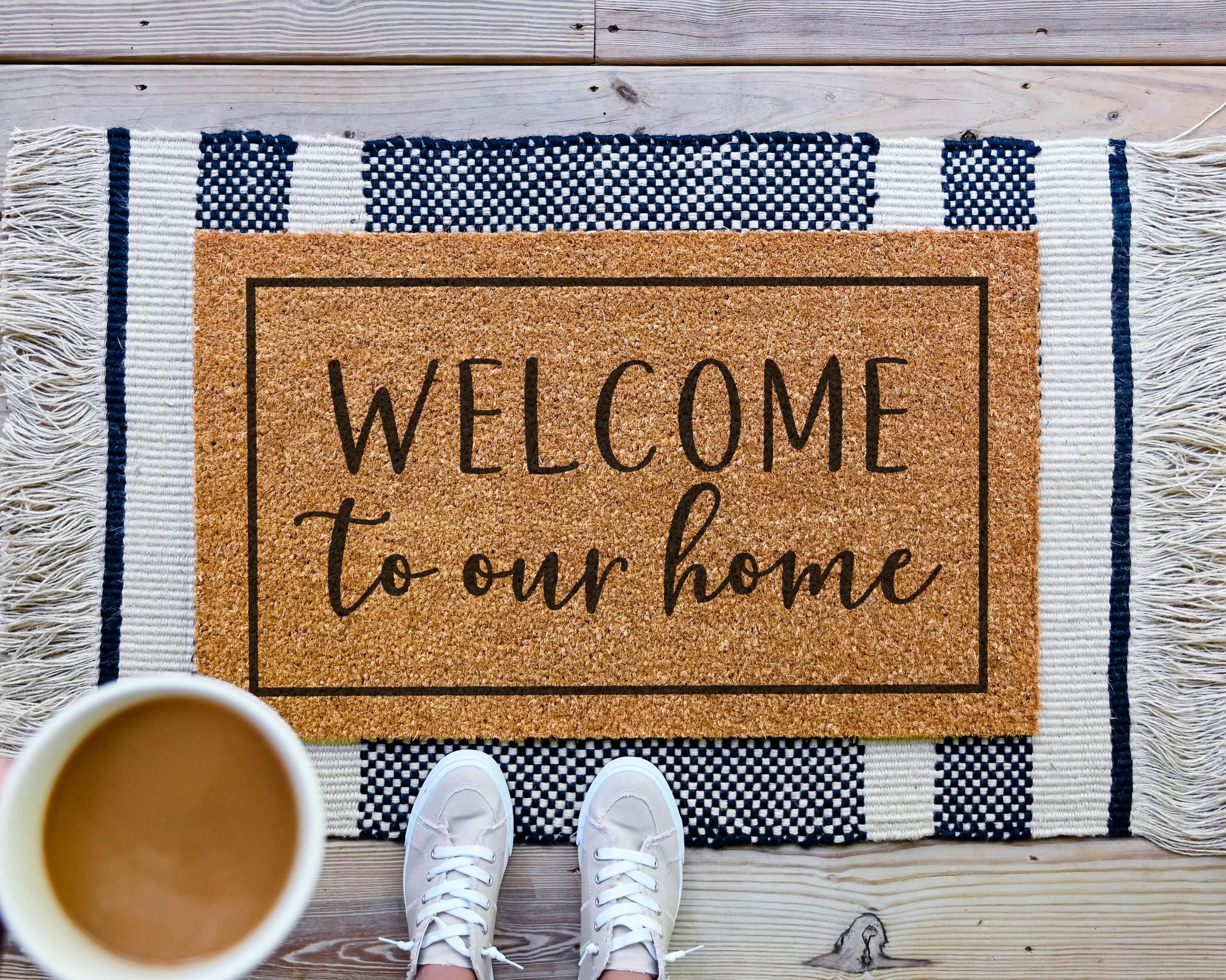 Welcome to Our Home Coir Doormat Front Porch Decor