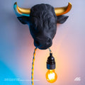 Bull Wall Lamp 3D Printed Handcrafted Sconce