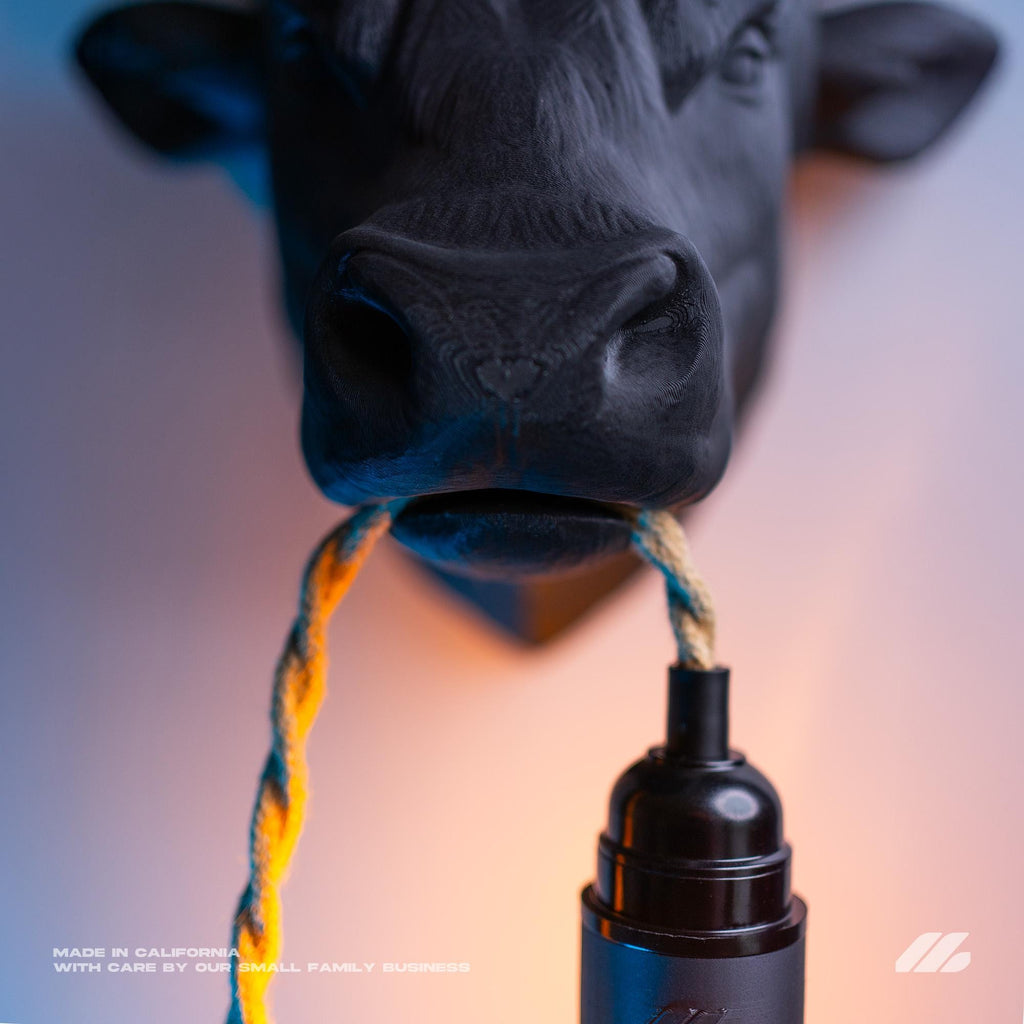 Bull Wall Lamp 3D Printed Handcrafted Sconce