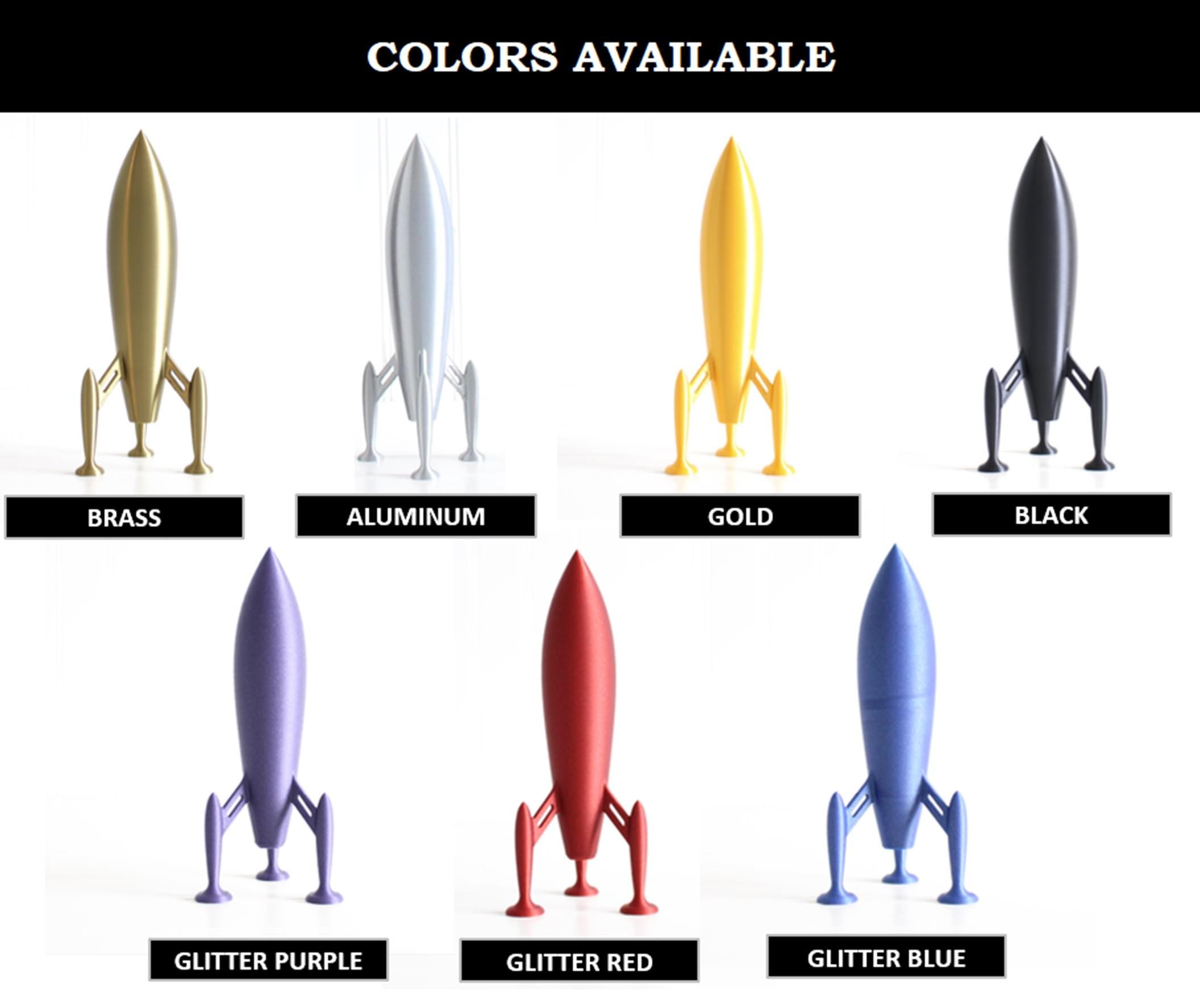 DelightfullyDutch Extra Large Rocket Ship Figurine 3D Printed Custom Trophy