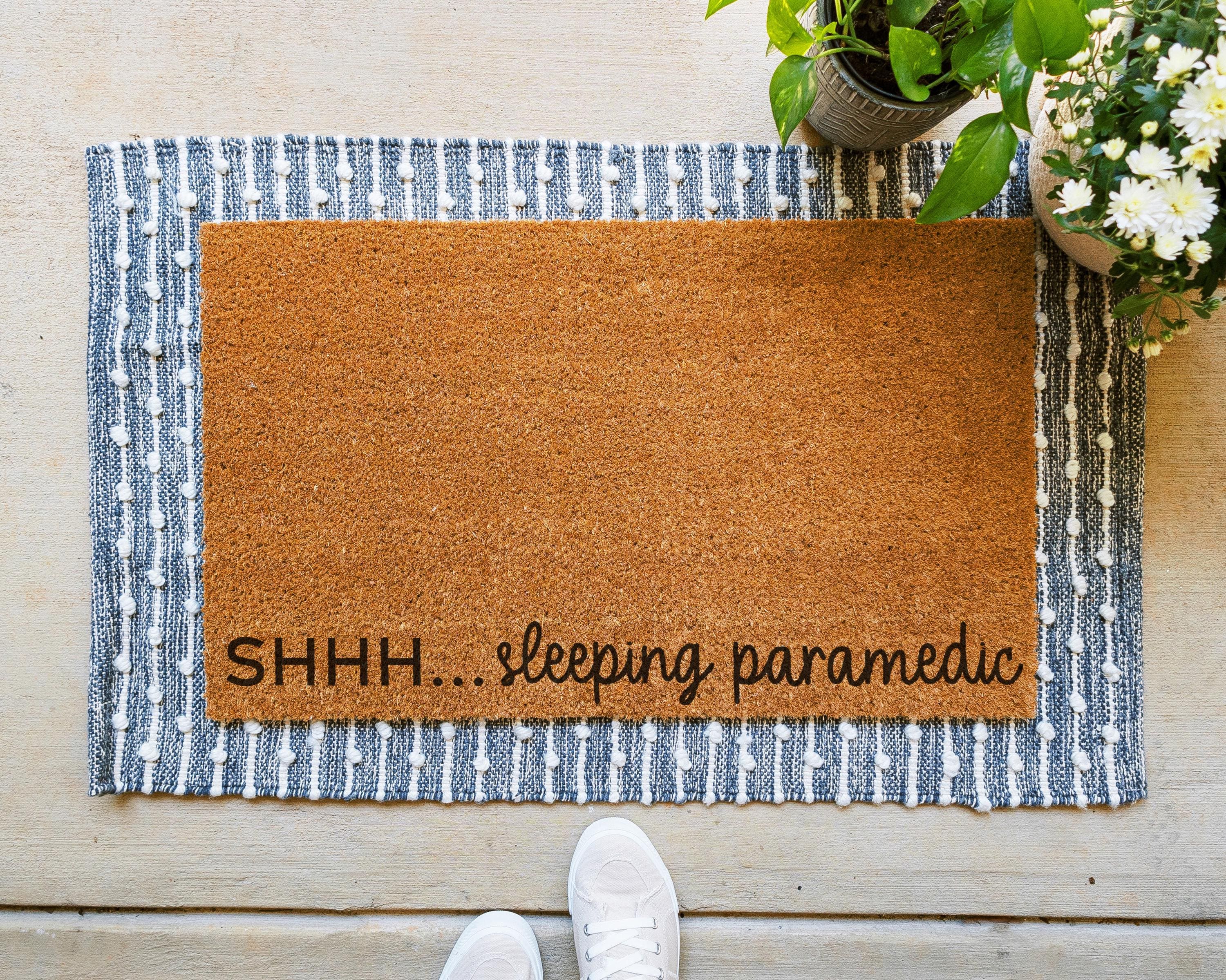 Shhh Sleeping Baby Doormat: Quiet Zone Coir Mat
