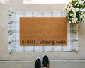 HamlinRowShop Shhh... Sleeping Nurse Coir Doormat