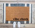 HamlinRowShop Vibe Check Coir Doormat Funny Welcome Mat